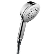 Ensemble sortie murale avec support orientable, flexible 150, douchette CLASSIC 3 jets Chromé - Bossini C17003C030