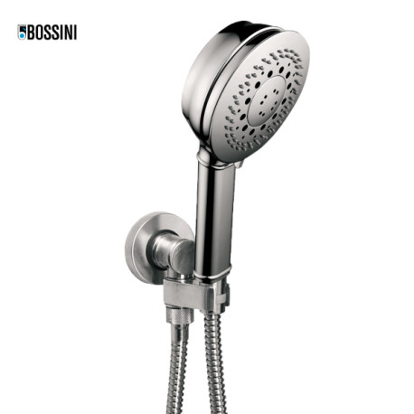 Ensemble sortie murale avec support orientable, flexible 150, douchette CLASSIC 3 jets Chromé - Bossini C17003C030