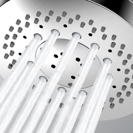 Ensemble sortie murale avec support orientable, flexible 150, douchette CLASSIC 3 jets  Nickel satiné - Bossini C17003C094