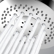 Ensemble sortie murale avec support orientable, flexible 150, douchette CLASSIC 3 jets  Nickel satiné - Bossini C17003C094