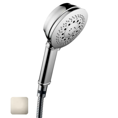 Ensemble sortie murale avec support orientable, flexible 150, douchette CLASSIC 3 jets  Nickel brillant - Bossini C17003C095