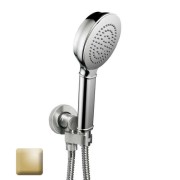 Ensemble sortie murale avec support orientable, flexible 150, douchette CLASSIC Or - Bossini C17002C021