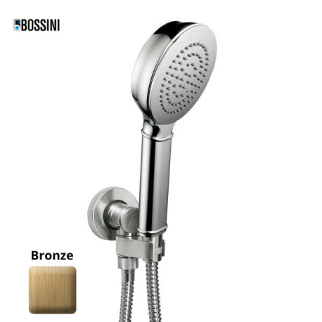 Ensemble sortie murale avec support orientable, flexible 150, douchette CLASSIC Bronze - Bossini C17002C022