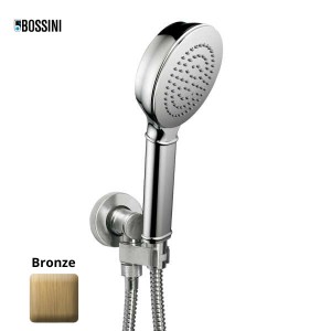 Ensemble sortie murale avec support orientable, flexible 150, douchette CLASSIC Bronze - Bossini C17002C022