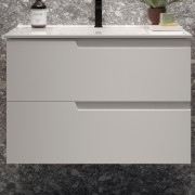 Meuble de salle de bains 2 tiroirs Vima 800 White Satin - SALGAR 111729