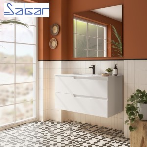 Meuble de salle de bains 2 tiroirs Vima 1000 White Satin - SALGAR 111731