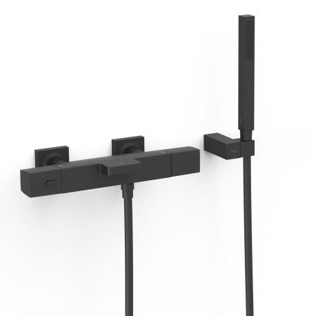 Ensemble douche bain-douche thermostatique Noir mat - TRES 19017469NM