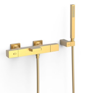 Ensemble douche bain-douche thermostatique Or Mat 24K - TRES 19017469OM