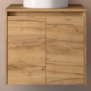 Meuble de salle de bains 2 portes NOJA 600 Chêne africain - SALGAR 104270