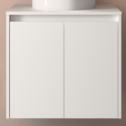 Meuble de salle de bains 2 portes NOJA 600 White satin - SALGAR 104254