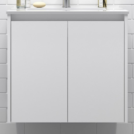 Meuble de salle de bains 2 portes NOJA 700 White gloss - SALGAR 104272