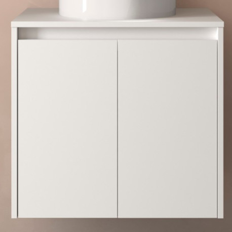 Meuble de salle de bains 2 portes NOJA 700 White satin - SALGAR 104273