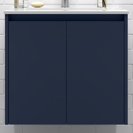 Meuble de salle de bains 2 portes NOJA 700 Blue satin - SALGAR 104275