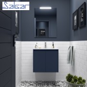 Meuble de salle de bains 2 portes NOJA 700 Blue satin - SALGAR 104275