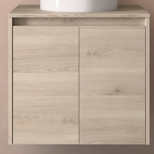 Meuble de salle de bains 2 portes NOJA 700 Chêne africain - SALGAR 104279