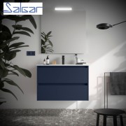 Meuble de salle de bains 2 portes NOJA 800 Blue satin - SALGAR 104284
