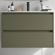 Meuble de salle de bains 2 portes NOJA 800 Green satin - SALGAR 104285