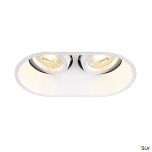 Encastré plafond intérieur 230V HORN double blanc GU10/QPAR51 25W max - SLV 1006122