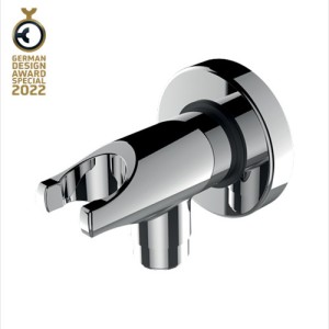 Support douchette en laiton avec prise d'eau chromé Apice - Bossini CE3000030