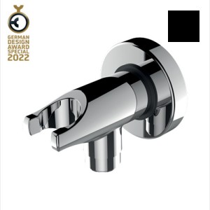 Support douchette en laiton avec prise d'eau noir mat Apice - Bossini CE3000073