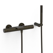 Robinet thermostatique mural pour baignoire et douche Noir bronze - TRES 19017428KMB