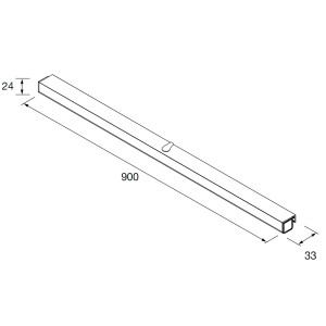 Applique OPTIMUS 900 CHROMÉ BRILLANT luminaire led IP44 - SALGAR 103348