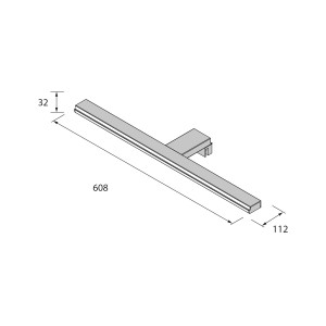 Applique PANDORA 608 noir luminaire LED IP 44 - SALGAR 97179