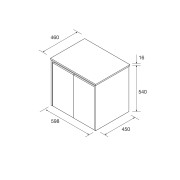 Meuble salle de bains et plan de toilette 60cm 2 portes Chêne Africain NOJA - SALGAR 105541