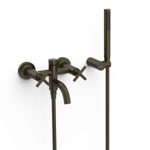 Mélangeur mural pour baignoire et douche Noir Bronze - TRES 28317601KMB 