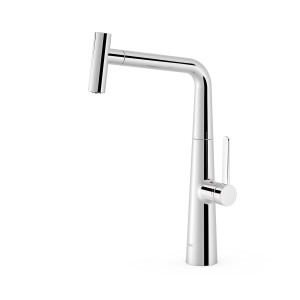 Mitigeur cuisine à bec amovible et 2 types de jet Chromé - TRES 23043801 