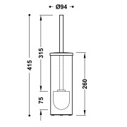 Porte-balai de sol BLACKMAT (noir mat) - TRES 16133602NM 
