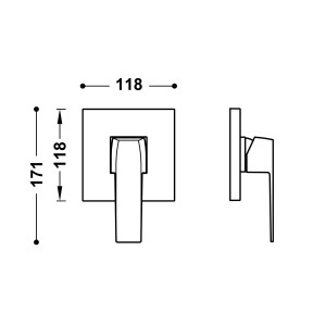 Mitigeur douche pour boîtier encastré 1 voie Rapid‑box Noir Bronze - TRES 20227810KMB 