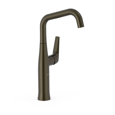 Mitigeur haut avec manette latérale pour lavabo Noir Bronze - TRES 28164701KMB