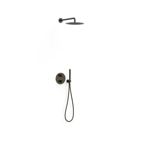 Kit de douche 2 voies pour boîtier encastré Therm‑box Noir Bronze - TRES 28135004KMB