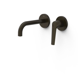 Mitigeur lavabo encastré bec 177 mm Noir Bronze - TRES 28130021KMB