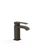 Mitigeur lavabo bec fermé avec sortie de l’eau en cascade Noir Bronze - TRES 00610101KMB