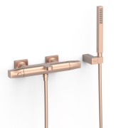 Robinet thermostatique mural pour baignoire et douche Or Rose Mat 24K - TRES 19017459OPM