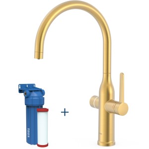 Mitigeur cuisine 2 voies Or Mat 24K - TRES 23045301OM