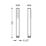 Douchette Quadro Noir Métallisé - TRES 00663901KM