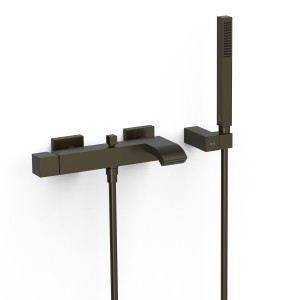 Mitigeur mural pour baignoire et douche Noir Bronze - TRES 0071700203KMB