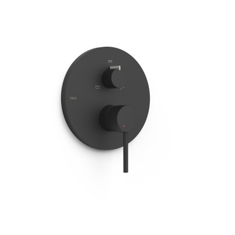 Mitigeur douche pour boîtier encastré Rapid‑box 3 voies BLACKMAT (noir mat) - TRES 26227310NM