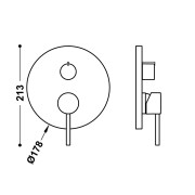 Mitigeur douche pour boîtier encastré Rapid‑box 3 voies BLACKMAT (noir mat) - TRES 26227310NM