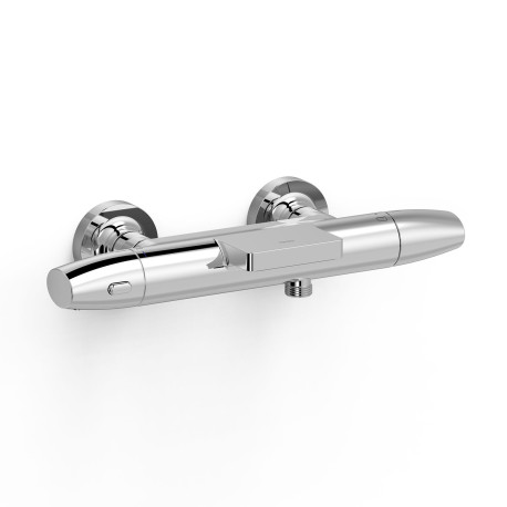 Mitigeur bain-douche thermostatique mural Over‑wall Chromé - TRES 19017413