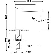 Mitigeur pour lavabo Noir Bronze - TRES 20210301KMB