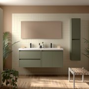 Meuble salle de bains 1400mm 2 tiroirs 2 portes Green Satin Noja