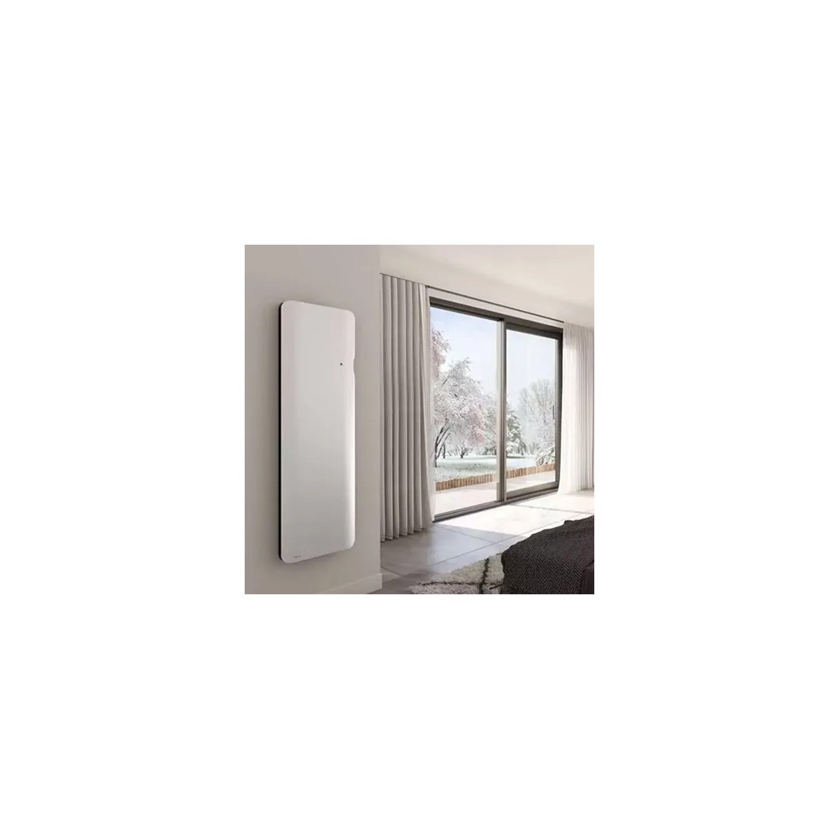 Radiateur fonte DOOK 1000W vertical blanc connecté de chez Intuis