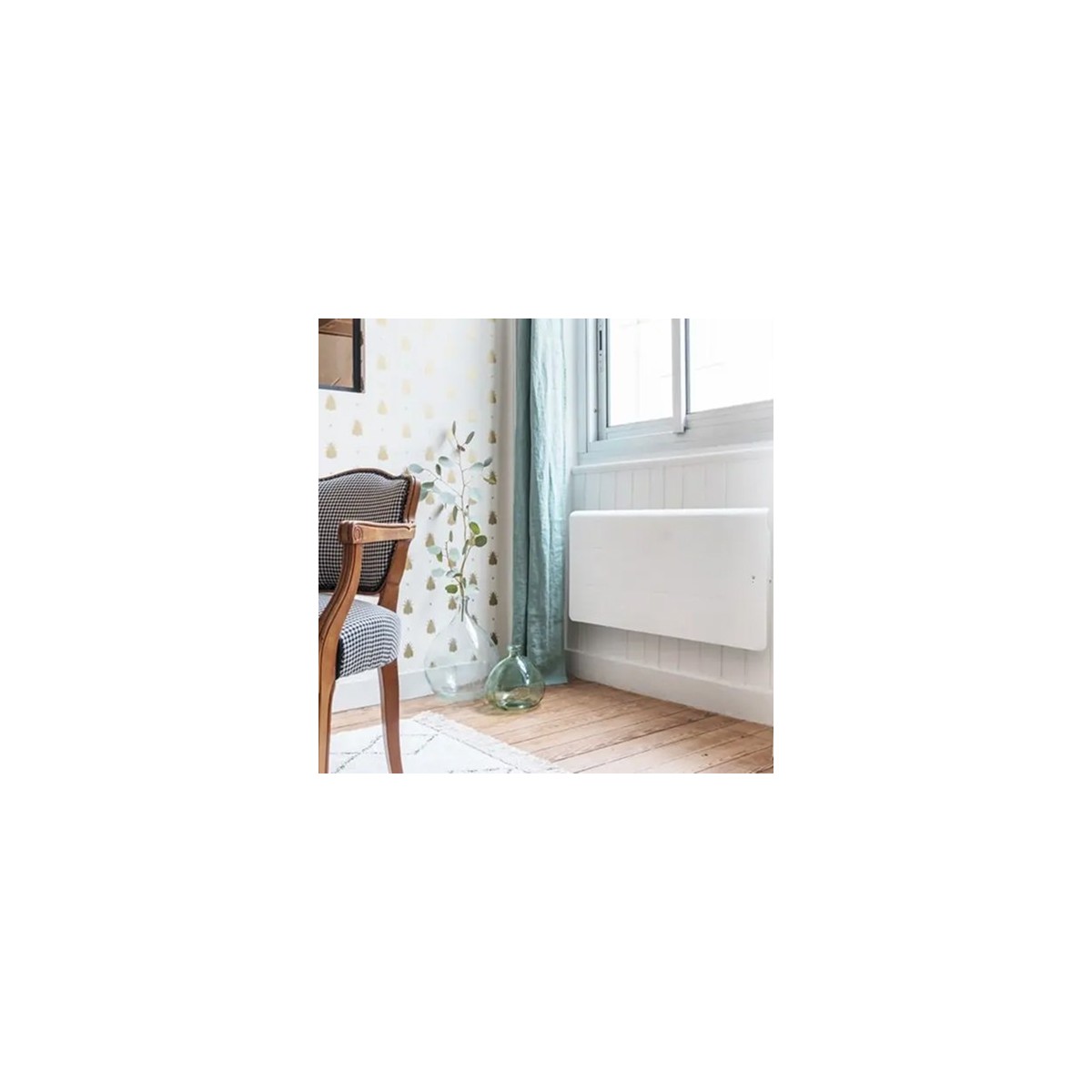 Radiateur Fonte INTUIS AXOO 2000W horizontal blanc connecté NEN3077SEEC