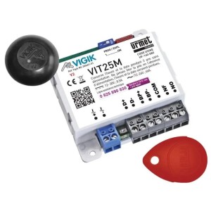 Kit VIGIK 1 porte, 4 appartements avec 3 badges résidents programmés par logement - URMET 16090004