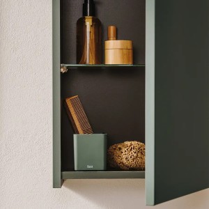 Colonne salle de bains retournable 1 porte 2 étagères Delta Colonne 35cm Vert Mat - Roca A857637513