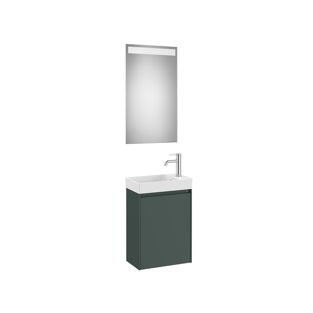 Ensemble Meuble lave-mains Ona 1 Porte 45cm Vert Mat - Roca A851696513